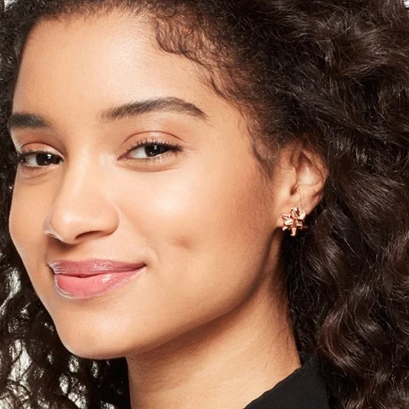 Kate Spade Rose Gold Bow Bourgeois Stud Earrings - Picture 4 of 5